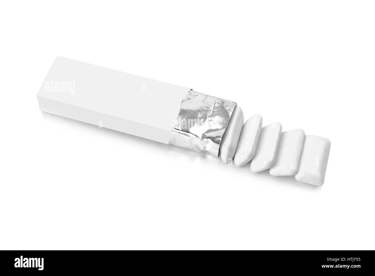 chewing gum on a white background Stock Photo