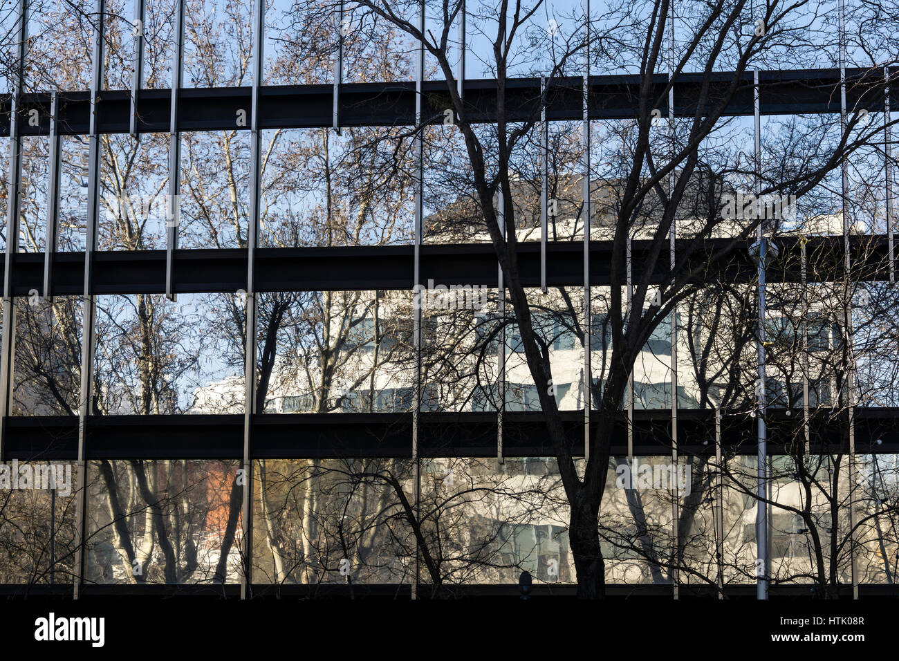 Paseo de La Castellana, Madrid city, Spain. Stock Photo