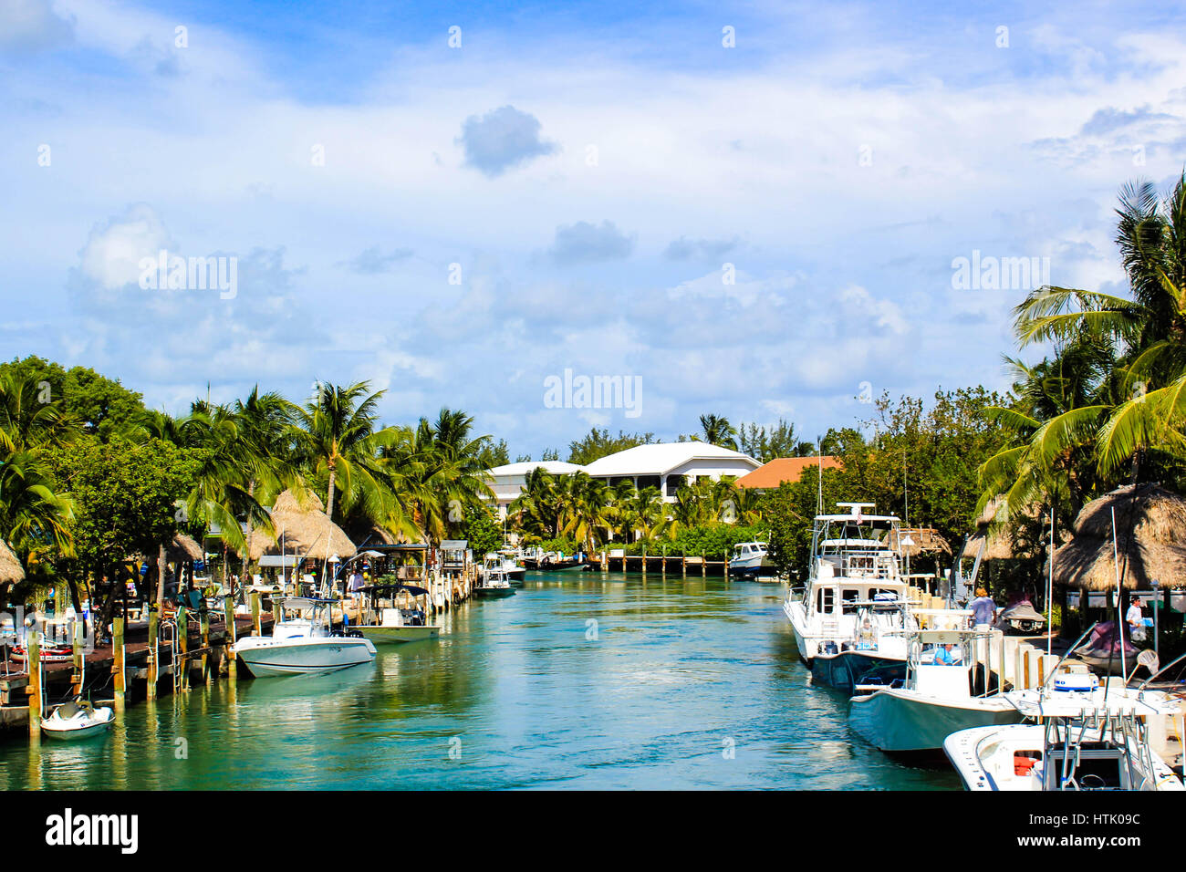 Boats in Canal, Duck Key, FL, USA Stock Photo Alamy
