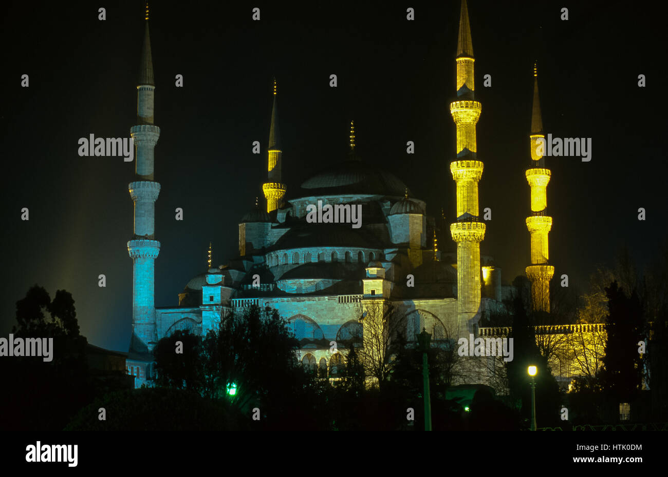 view at hagia sophia by night in istanbul, turkey Stock Photo - Alamy