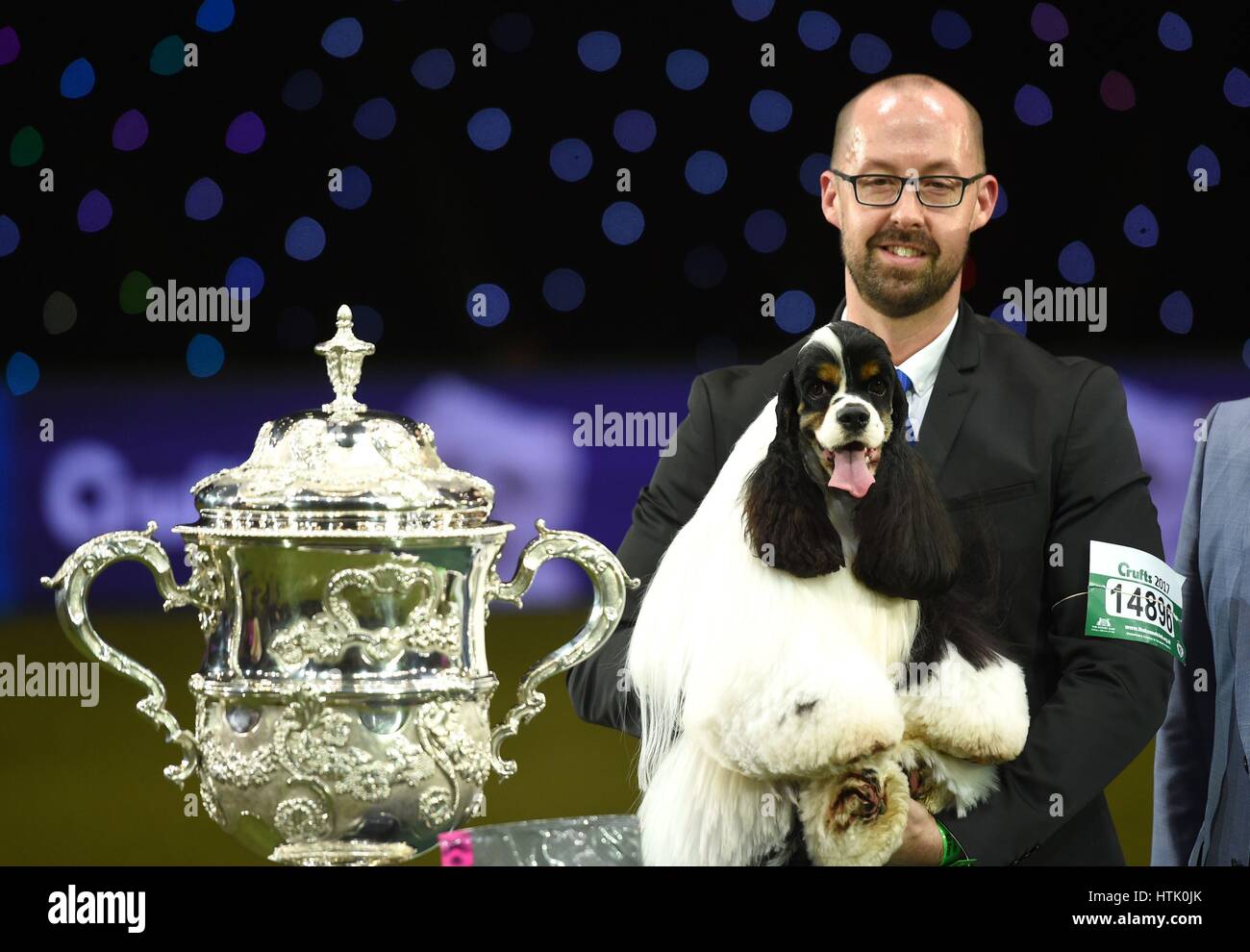 Owner Jason Lynn with Afterglow Miami Ink the American Cocker Spaniel