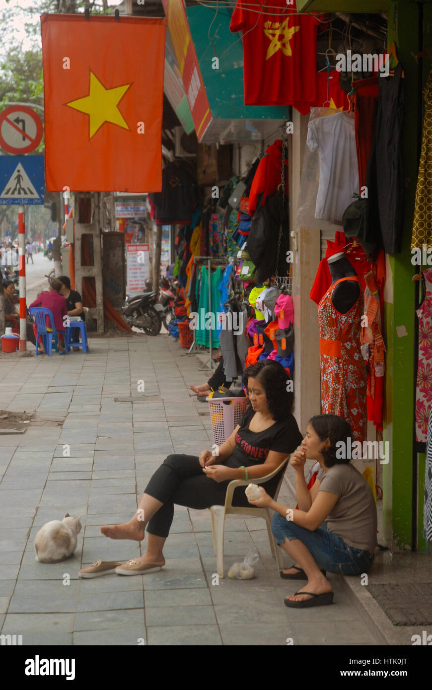 Street traders, Hanoi, Vietnam. Stock Photo