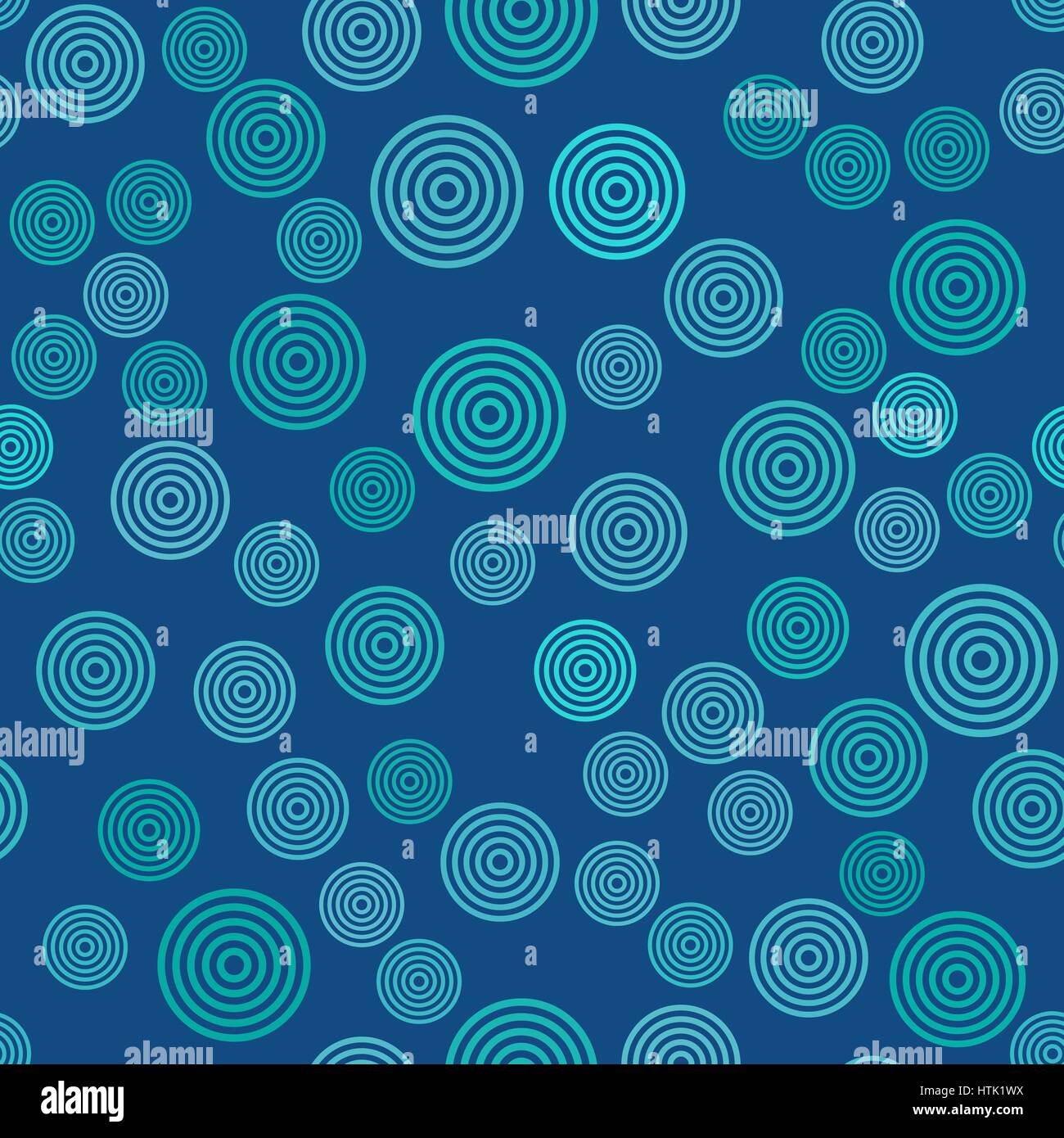 vector seamless pattern - concentric chaotic blue circles Stock Vector ...