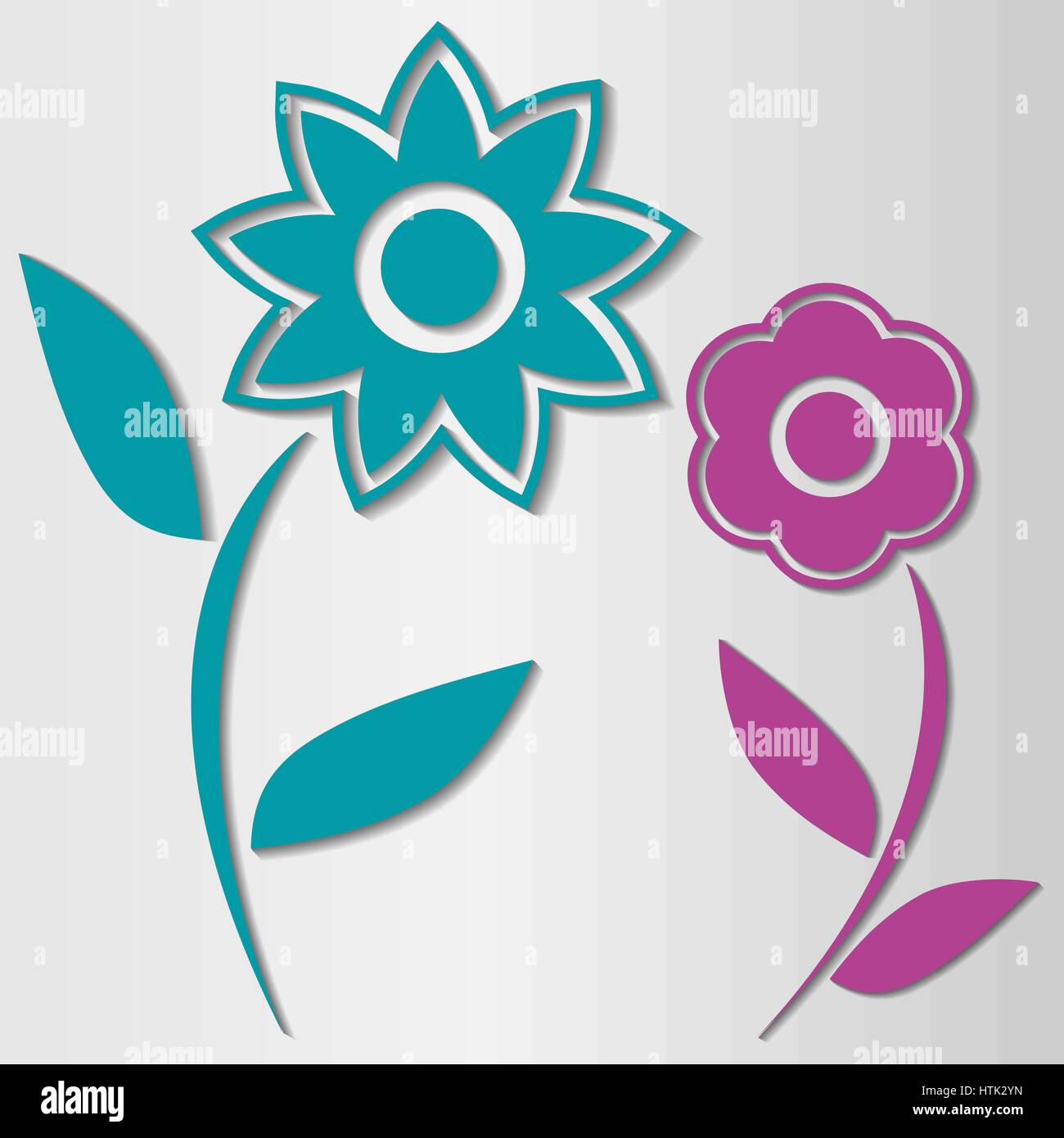 Background image of various colorful flowers, vector illustration Stock ...