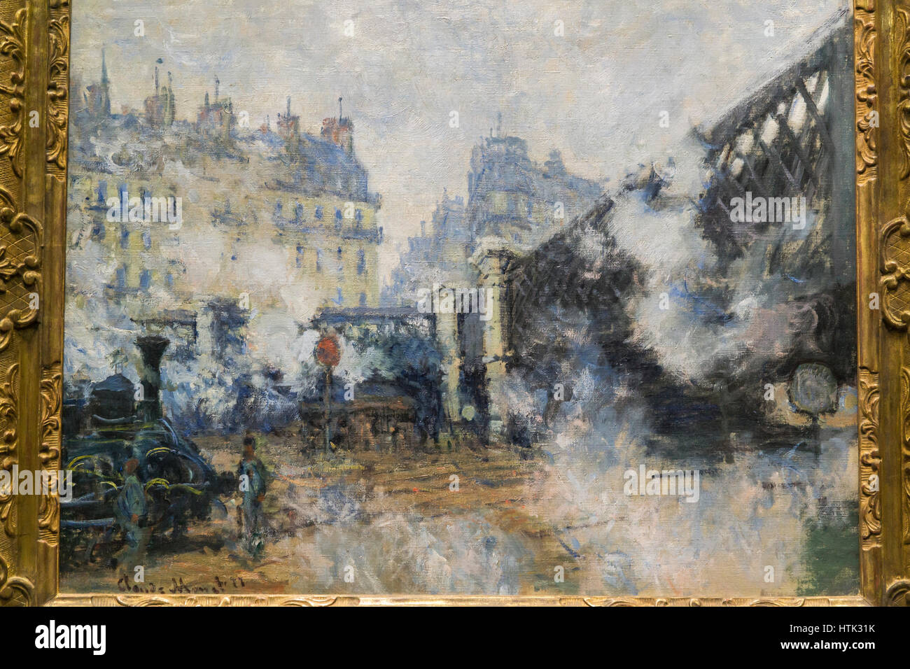 Impressionist painting at the Musee d'Orsay,Claude Monet, Paris, France. Stock Photo