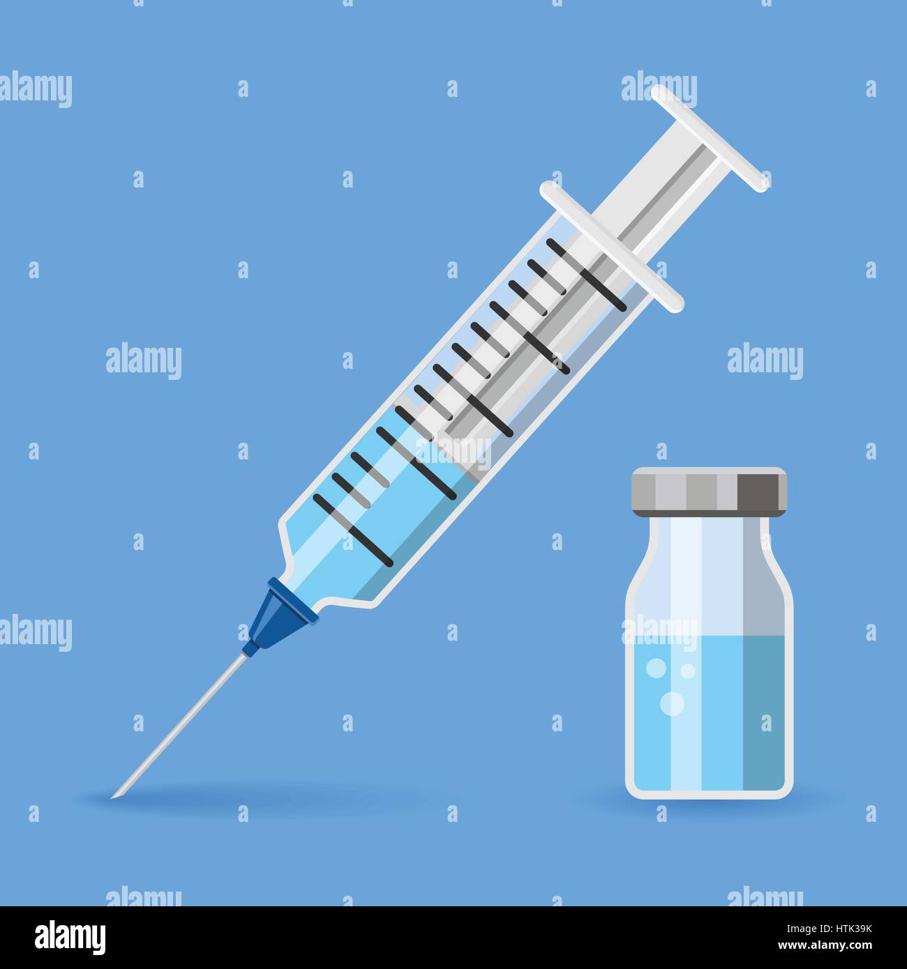 plastic medical syringe and vial icon Stock Vector Image & Art - Alamy