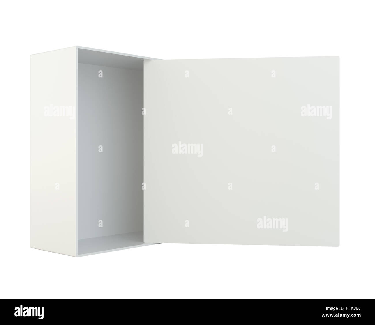 Blank open box isolated on white background. 3d rendering Stock Photo ...