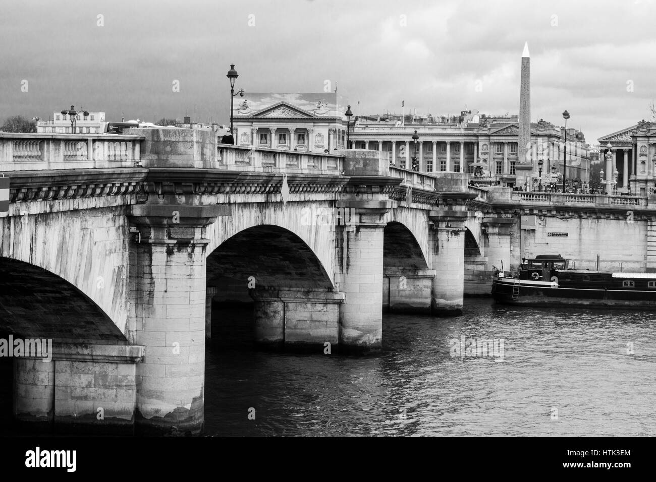 Pont de la Concorde (Paris). France. Stock Photo