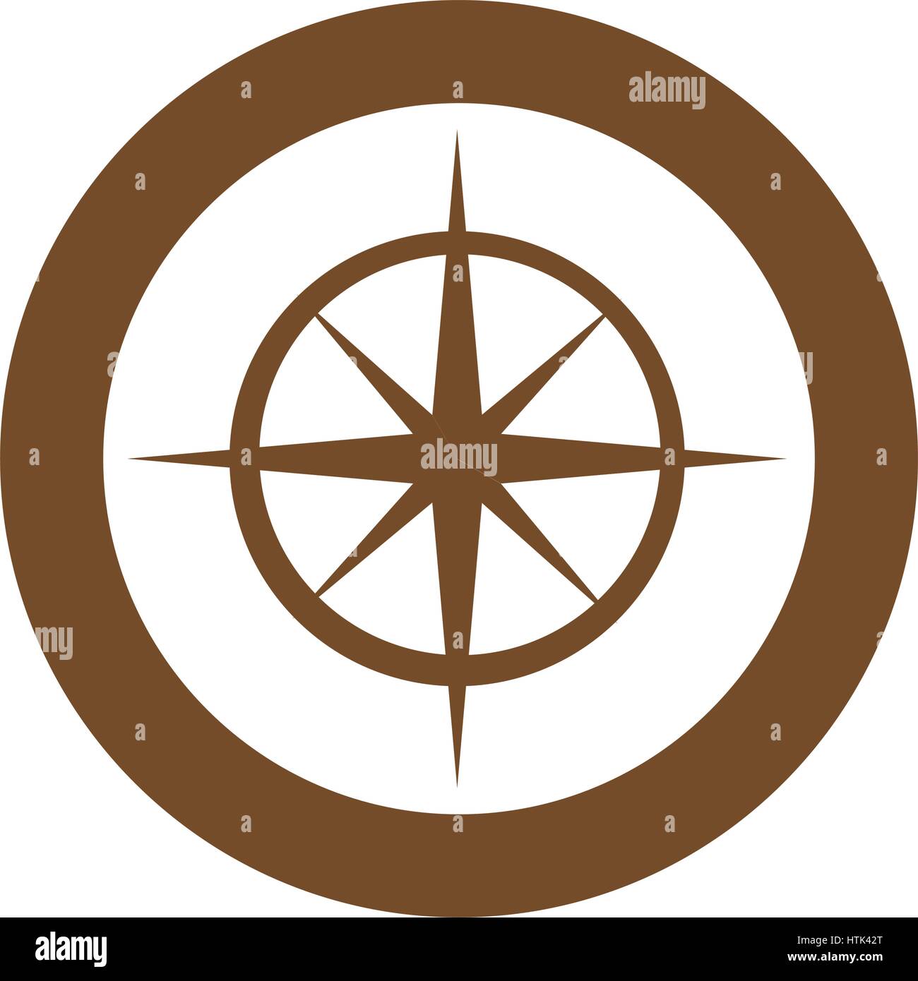 brown symbol compass star icon Stock Vector Image & Art Alamy
