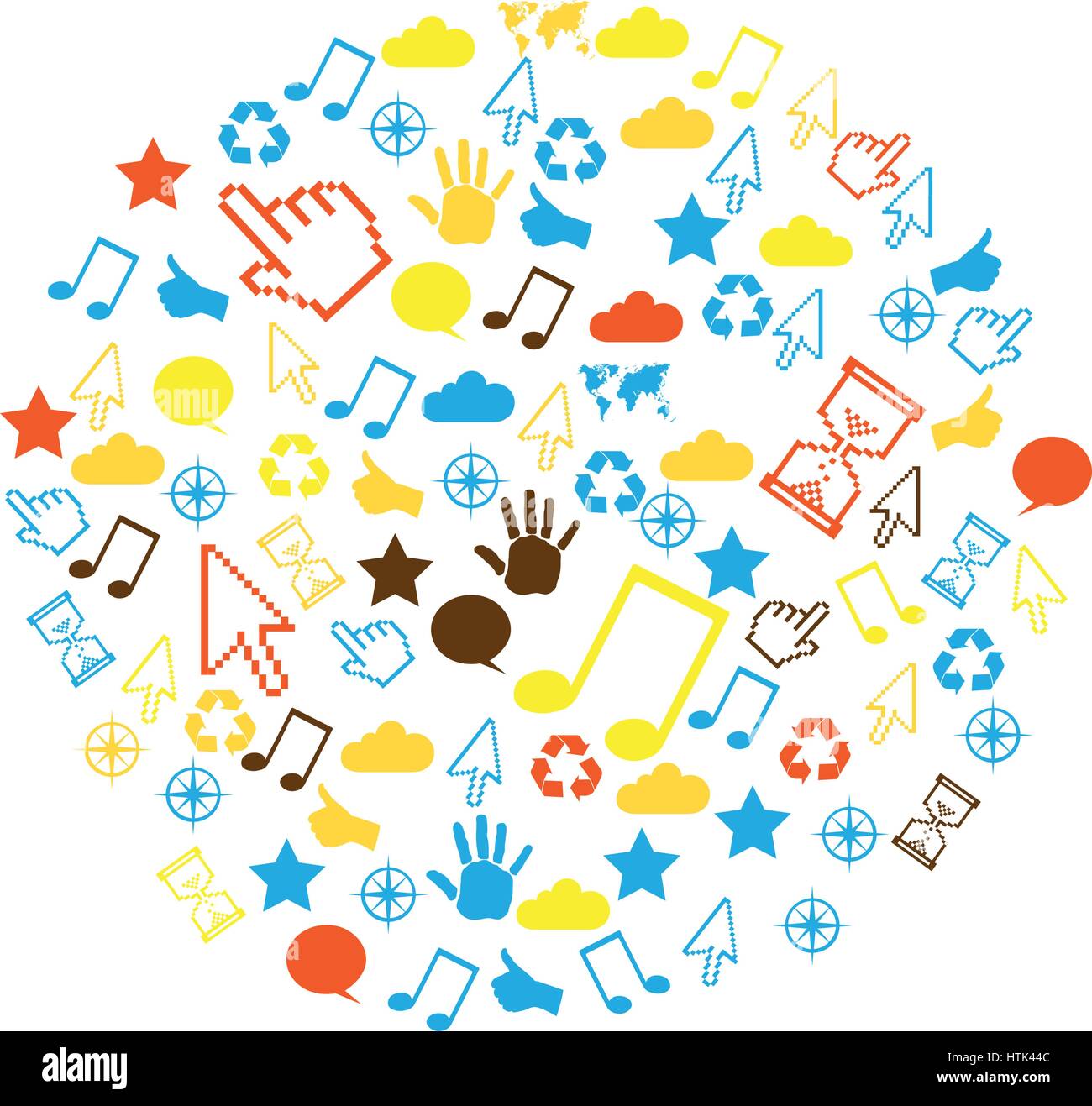 color thechnological sign icons Stock Vector Image & Art - Alamy