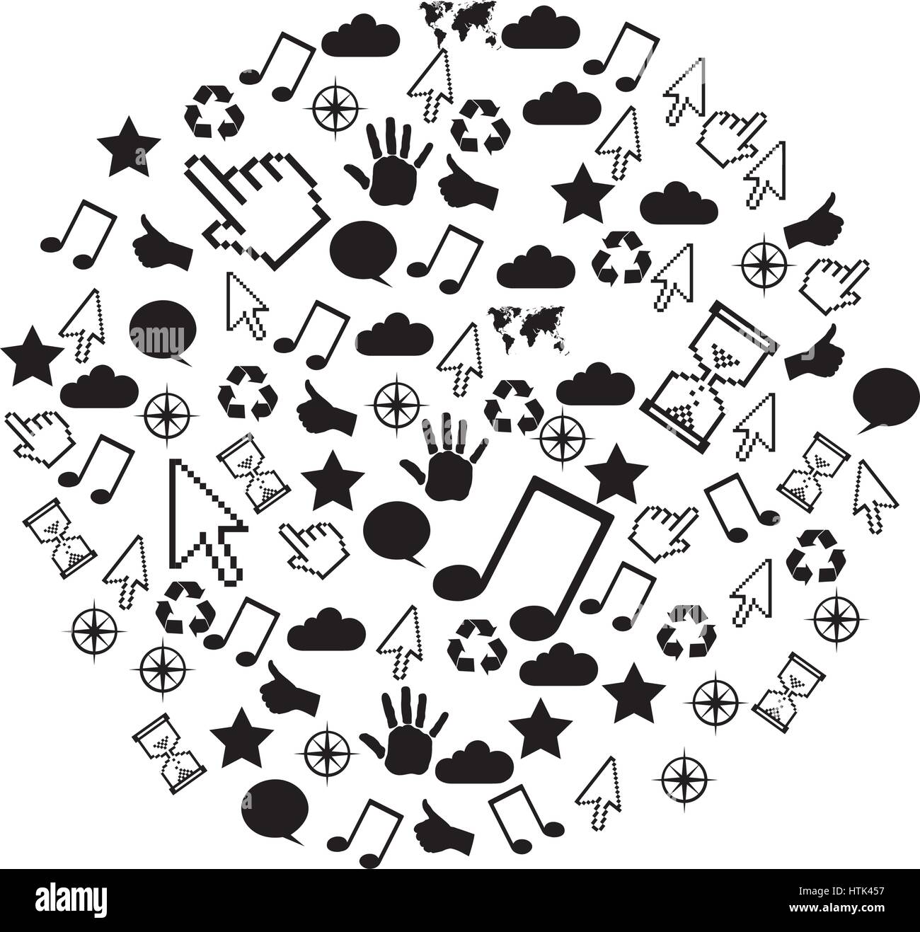 figure technological sign icons Stock Vector Image & Art - Alamy