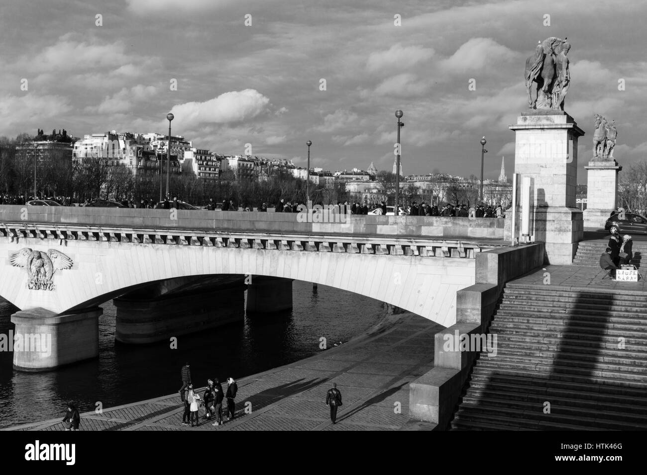 Pont d'Iéna (Jena Bridge) and the Seine river in Paris. France Stock ...