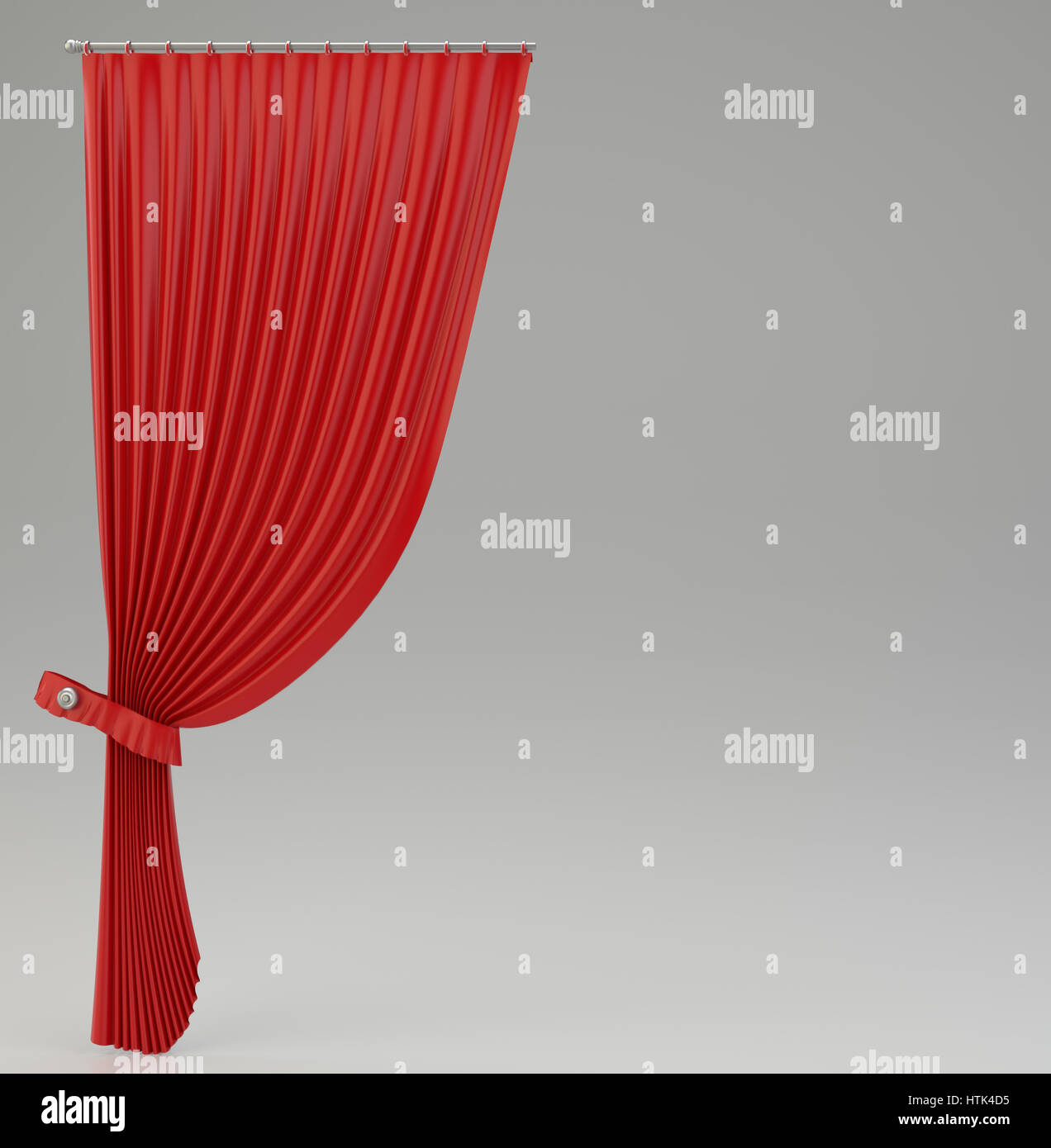 classic red curtains with glossy shine. 3d rendering Stock Photo - Alamy