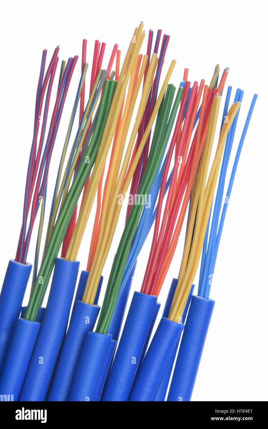 Copper electric wires isolated on white background Stock Photo Alamy