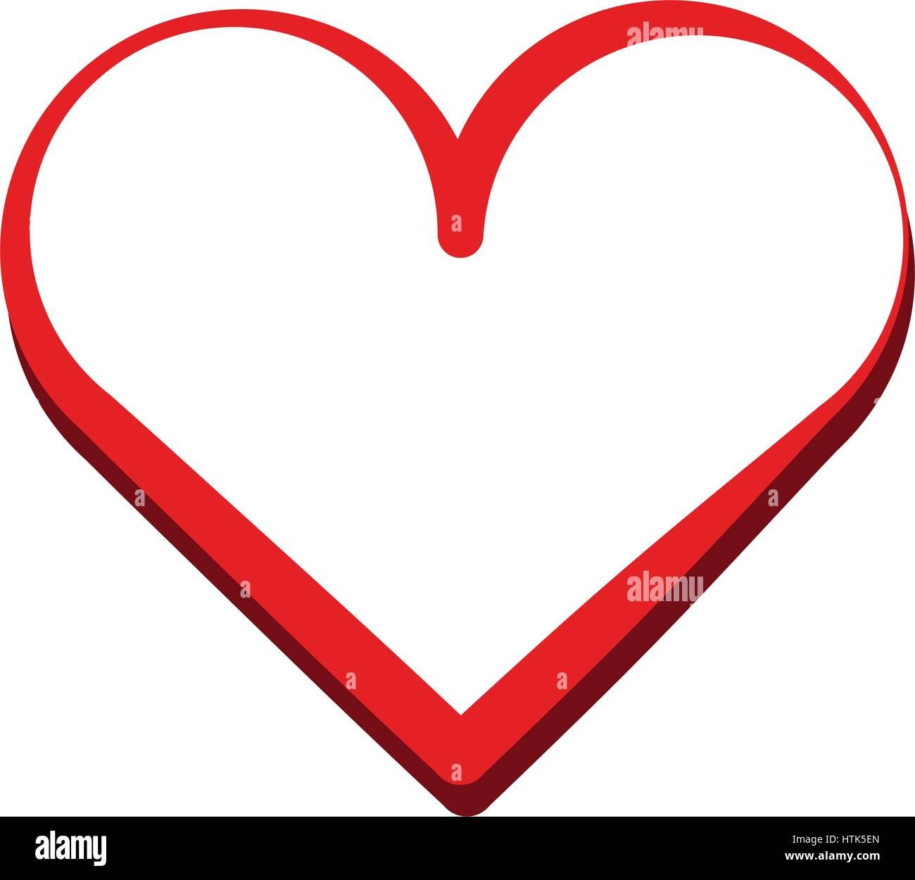 heart icon illustrated on white background in vector Stock Vector Image ...