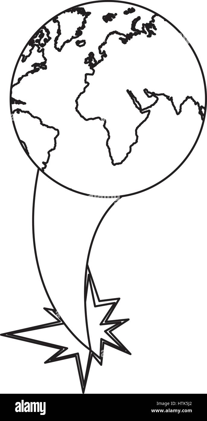 figure earth planet with hole icon Stock Vector Image & Art - Alamy