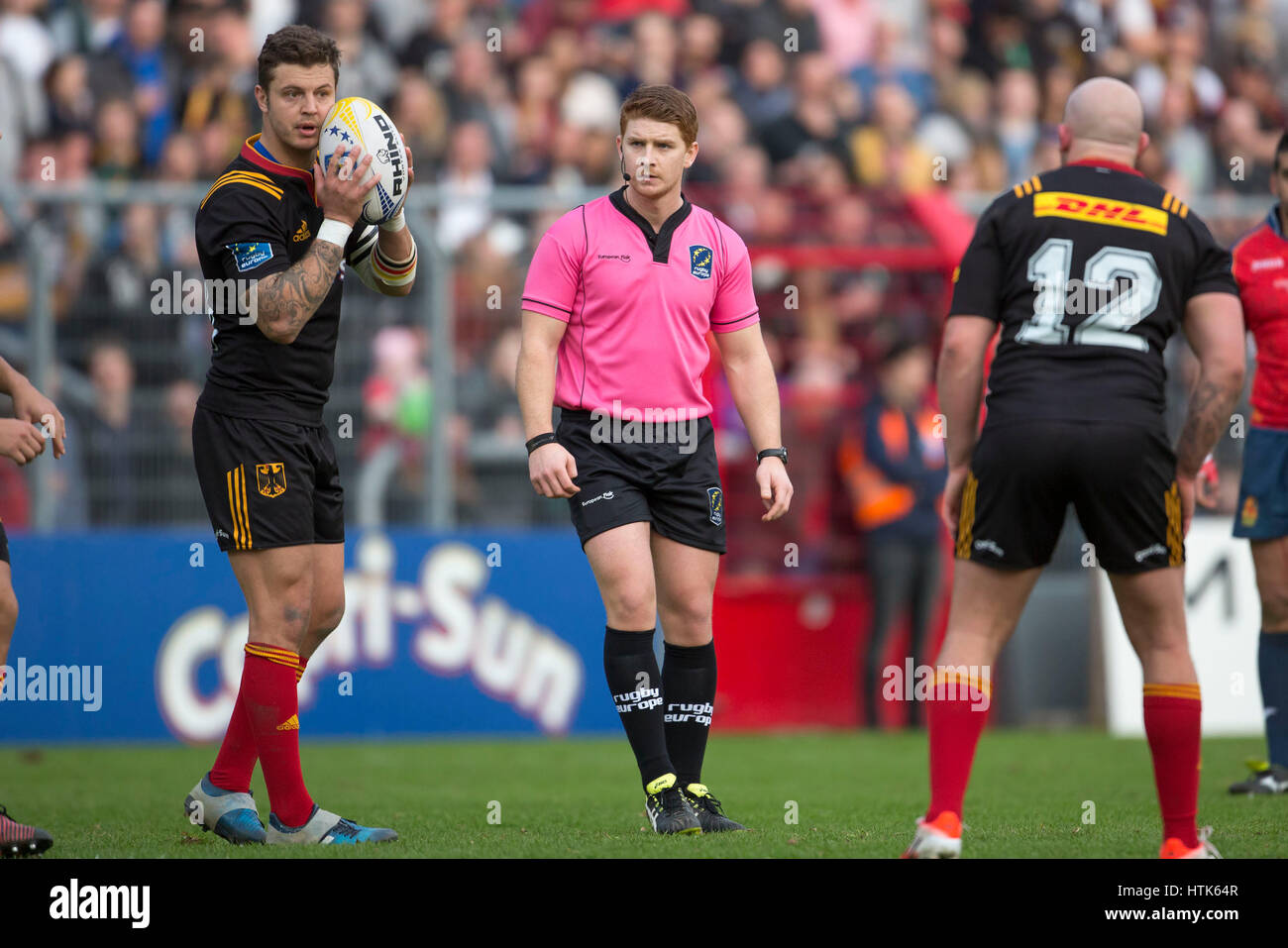 Cologne, Germany. 11th Mar, 2017. Raynor Parkinson (Germany, 10) and