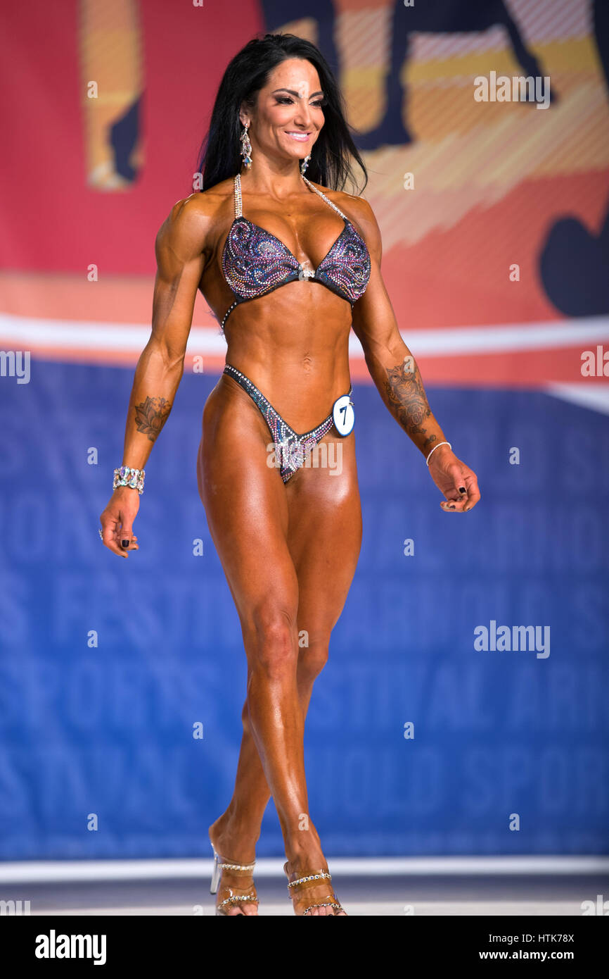 March 3rd 2017, Columbus, OH, USA;  Camala Rodriguez (7) competes in Figure International as part of the Arnold Sports Festival on March 3, 2017, at the Greater Columbus Convention Center in Columbus, OH. Stock Photo