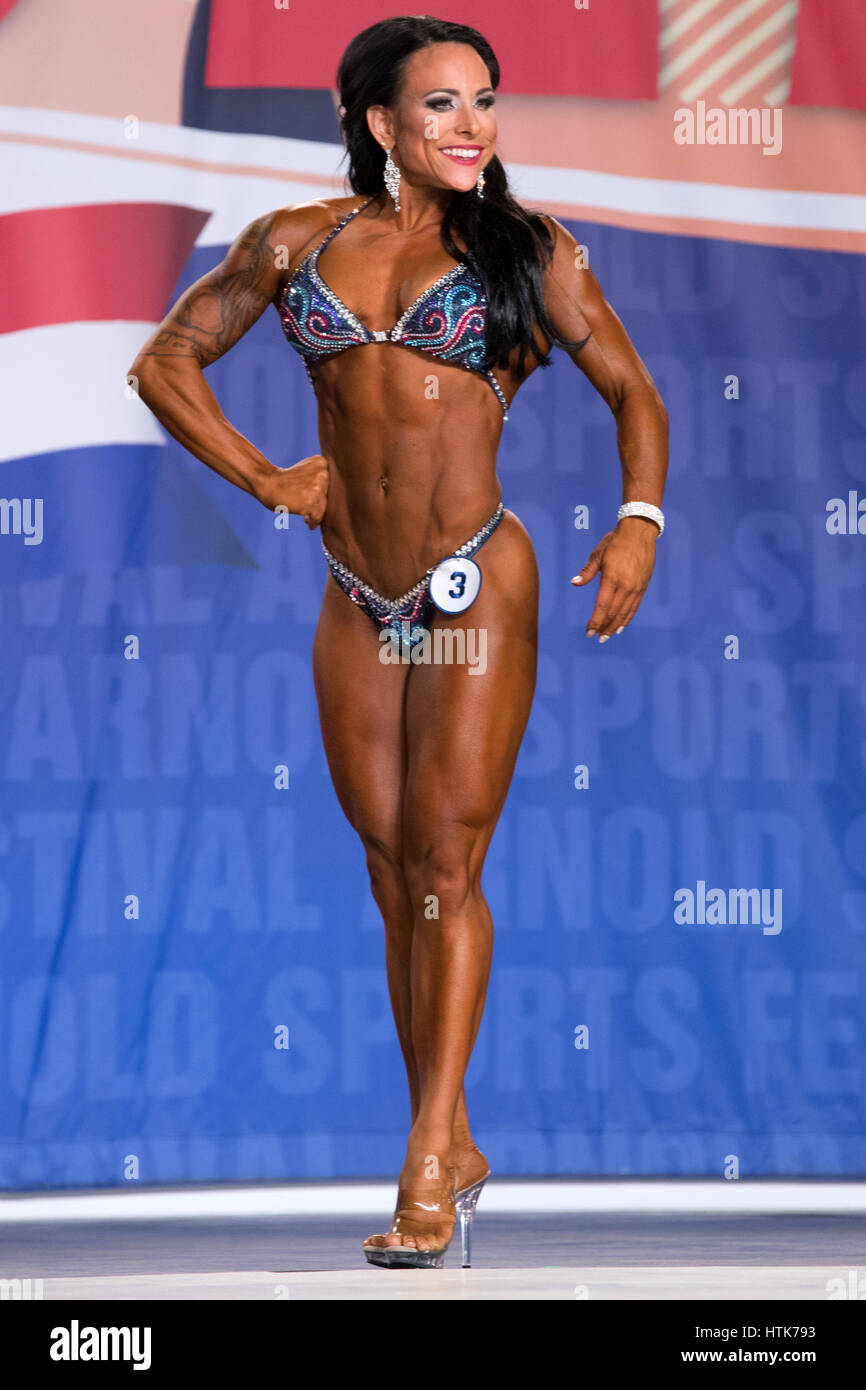 March 3rd 2017, Columbus, OH, USA;  Dominique Matthews (3) competes in Fitness International as part of the Arnold Sports Festival on March 3, 2017, at the Greater Columbus Convention Center in Columbus, OH. Stock Photo