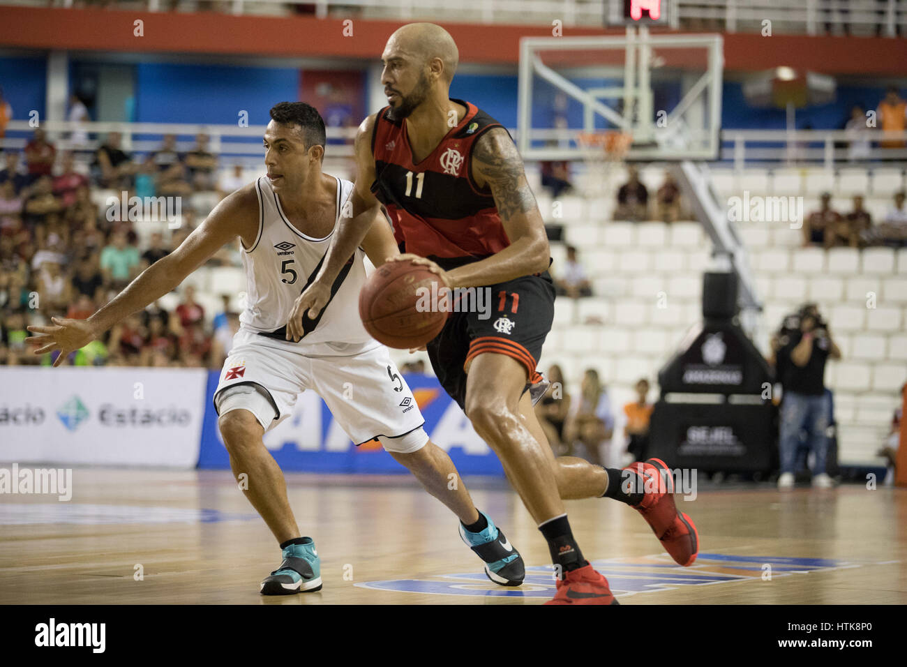Manaus, Brazil. 11th Mar, 2017. Marquinhos Vasco match valid for the 25th round of the New Basketball Brazil held in Arena Amadeu Teixeira in Manaus, AM. Credit: Emanuel Pires/FotoArena/Alamy Live News Stock Photo