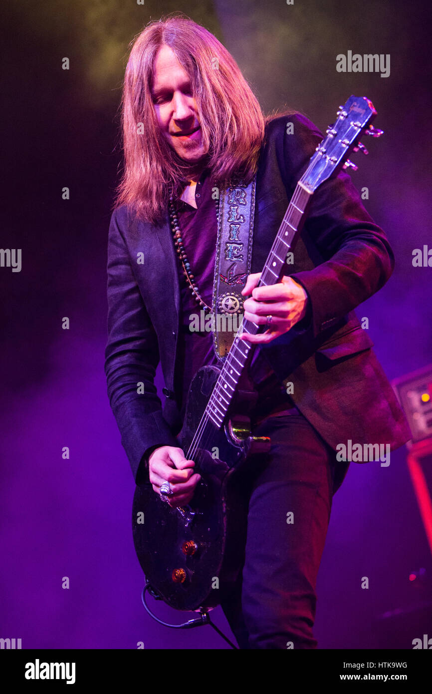 Milan Italy. 11th March 2017. The American rock band BLACKBERRY SMOKE performs live on stage at Fabrique during the 'Like An Arrow Tour' Credit: Rodolfo Sassano/Alamy Live News Stock Photo