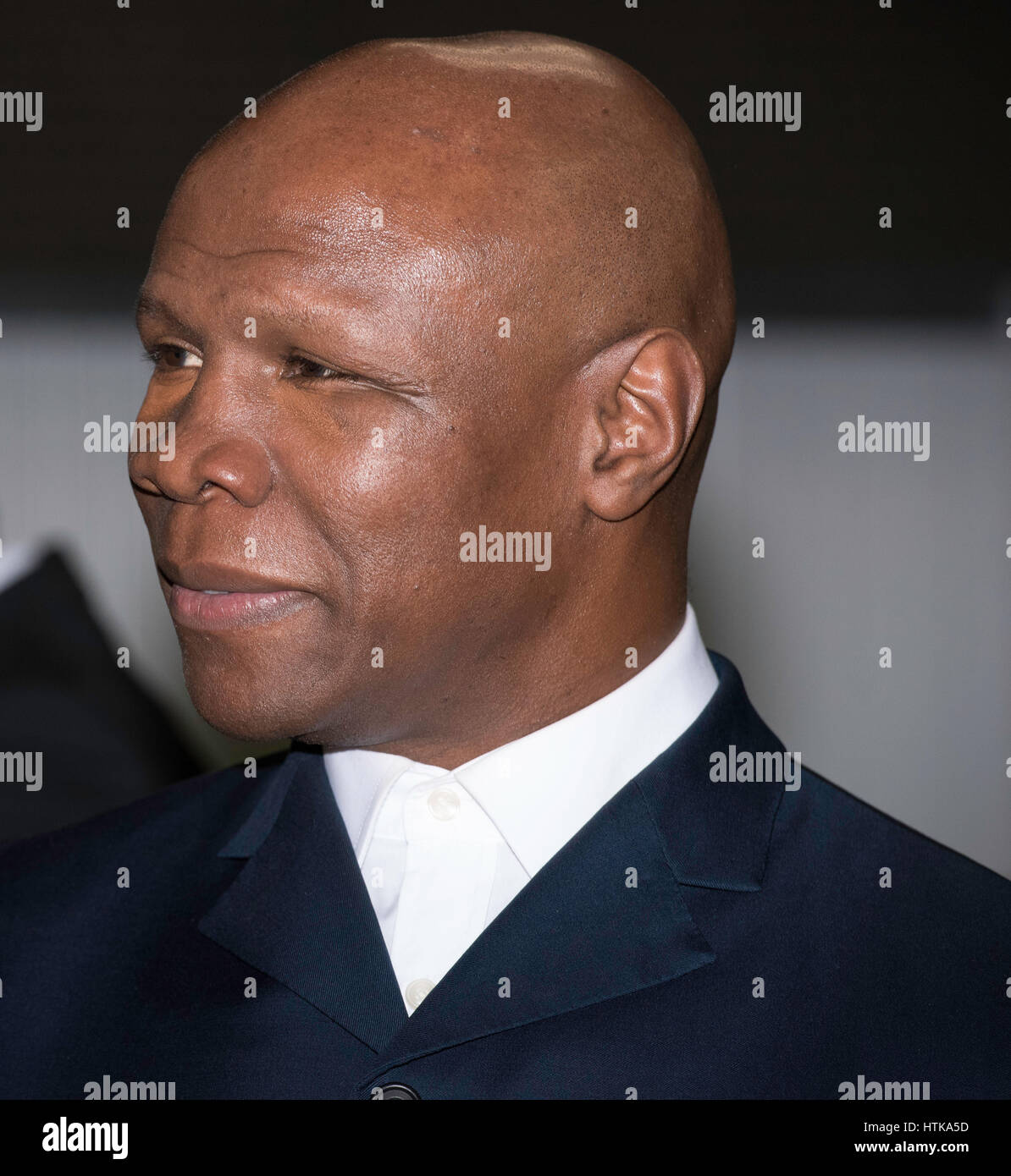 Brentwood, 12th March 2017; Chris Eubank, Former World boxing Champion, at a youth concert in Brentwood, Essex Credit: Ian Davidson/Alamy Live News Stock Photo