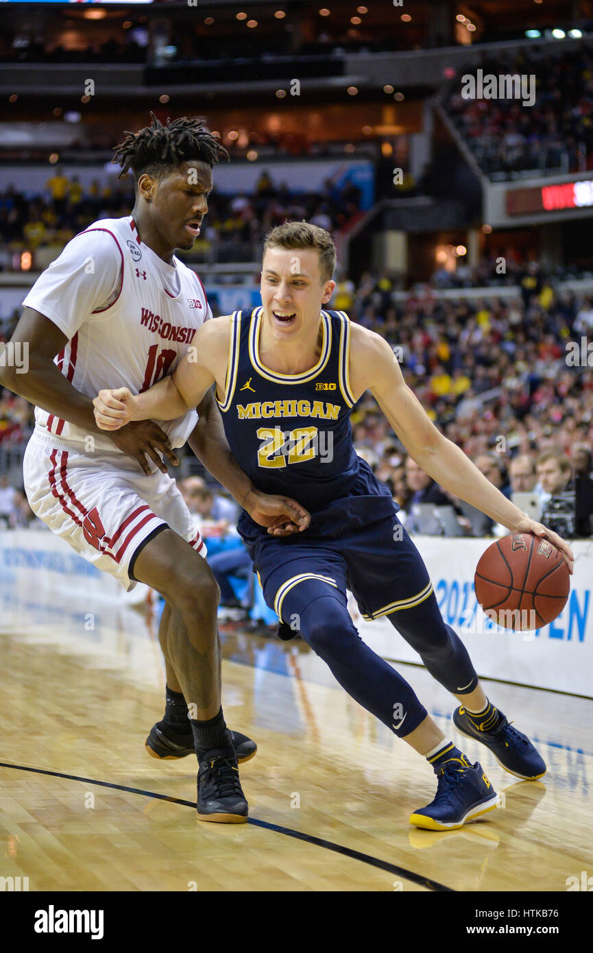 Washington, DC, USA. 12th Mar, 2017. Michigan Guard/Forward DUNCAN ROBINSON (22) attempts to
