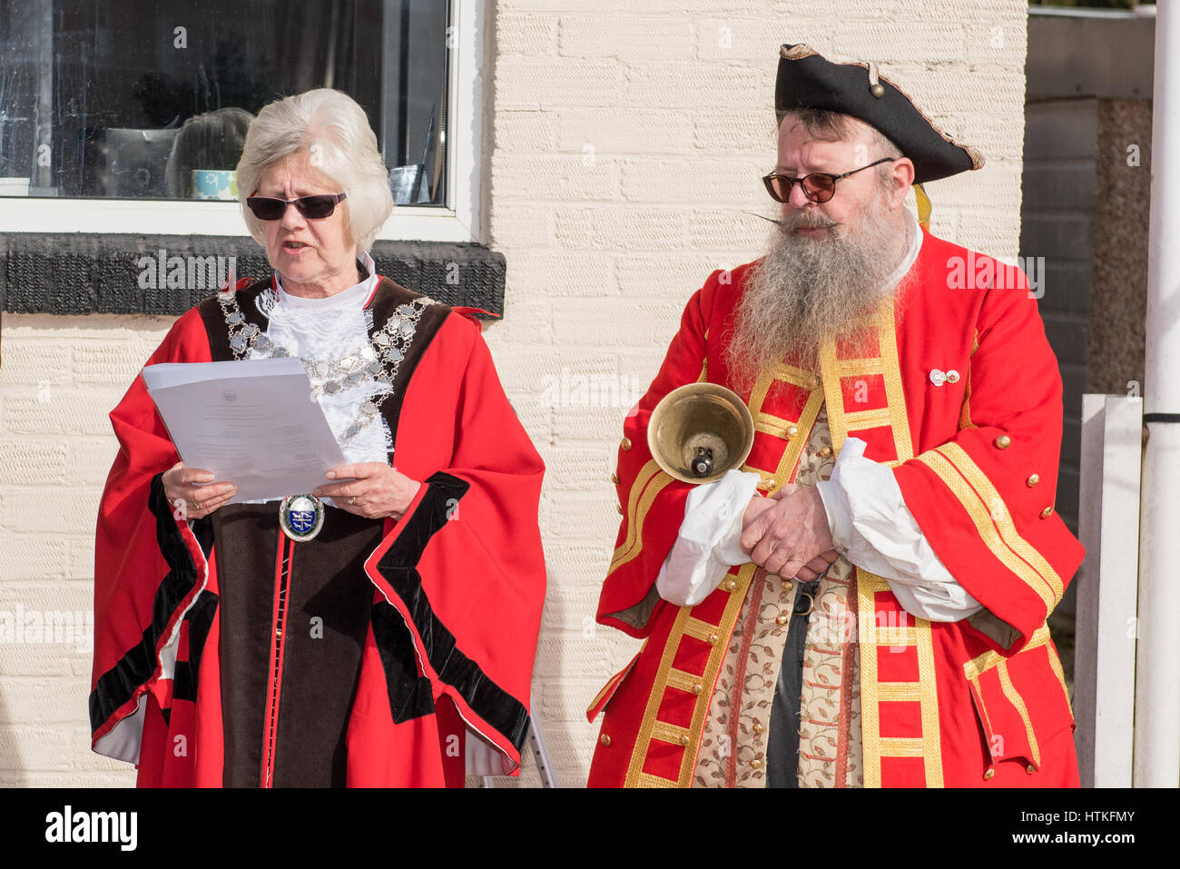 Wimborne, Dorset, UK. 13th March 2017. Commonwealth Day.. Mayor of
