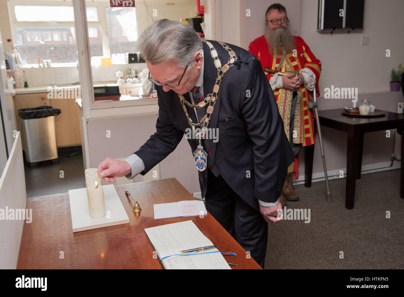 Wimborne, Dorset, UK. 13th March 2017. Commonwealth Day.. Mayor of