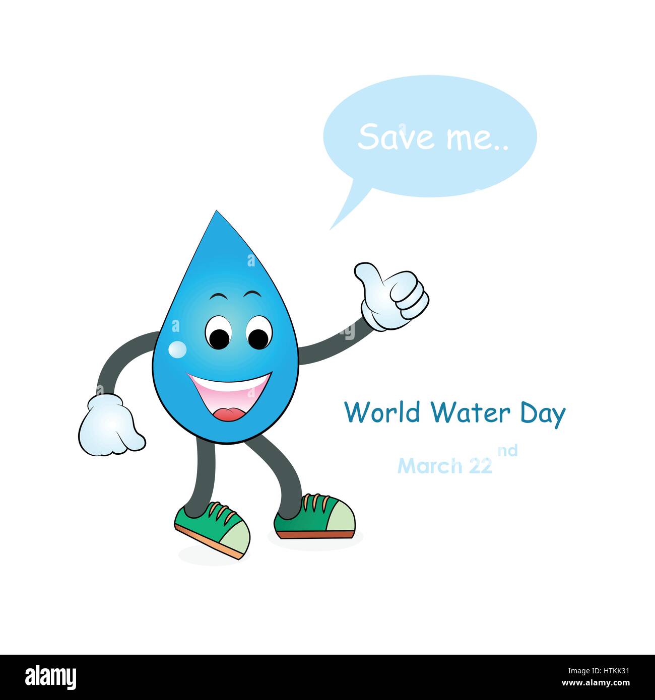 World water day illustration cartoon  cartoon mascot character. Water drop icon vector logo design  Water Day idea   Stock Vector Image & Art - Alamy