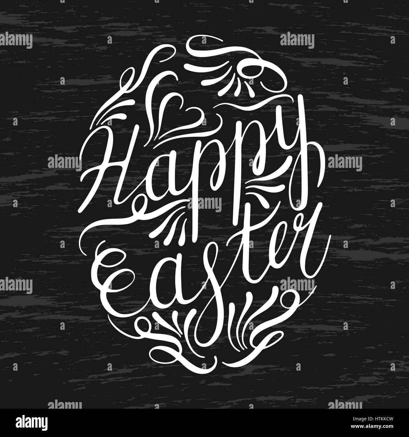 Happy Easter Lettering Egg. Vector illustration Stock Vector Image ...