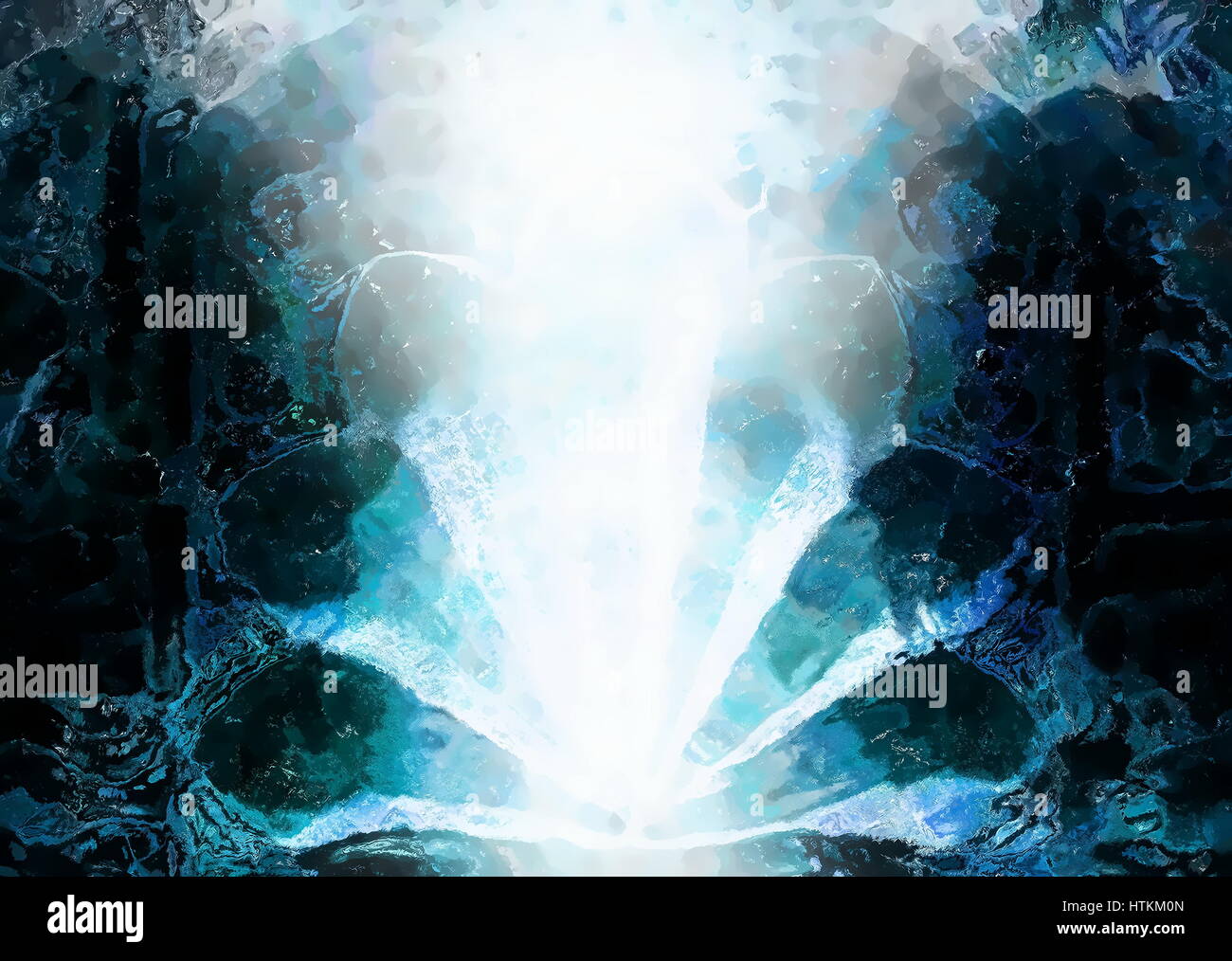 shell shape structure with white streaming light on abstract background ...