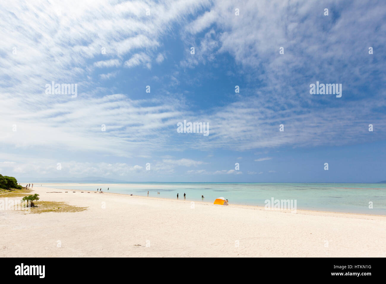 Kondoi beach on Taketomi Island in Okinawa Prefecture, Japan. Stock Photo