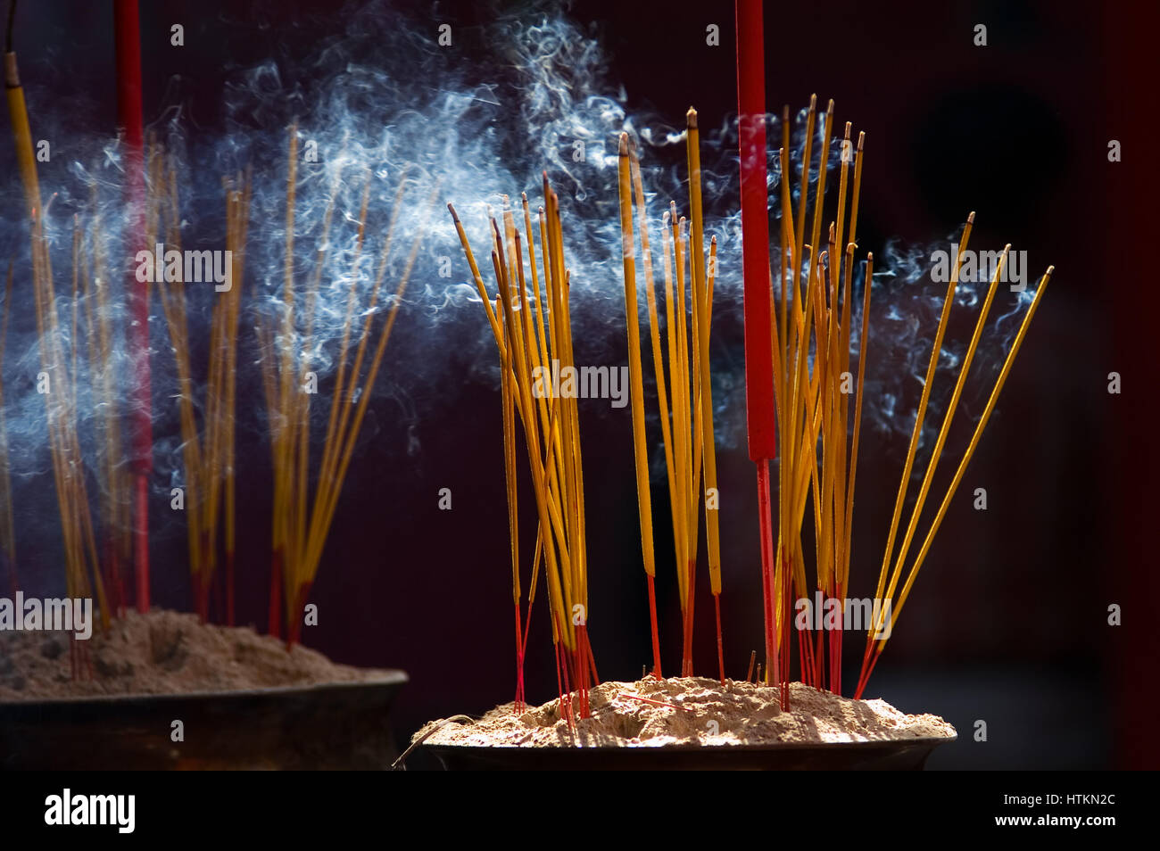 Incense in temple hi-res stock photography and images - Alamy