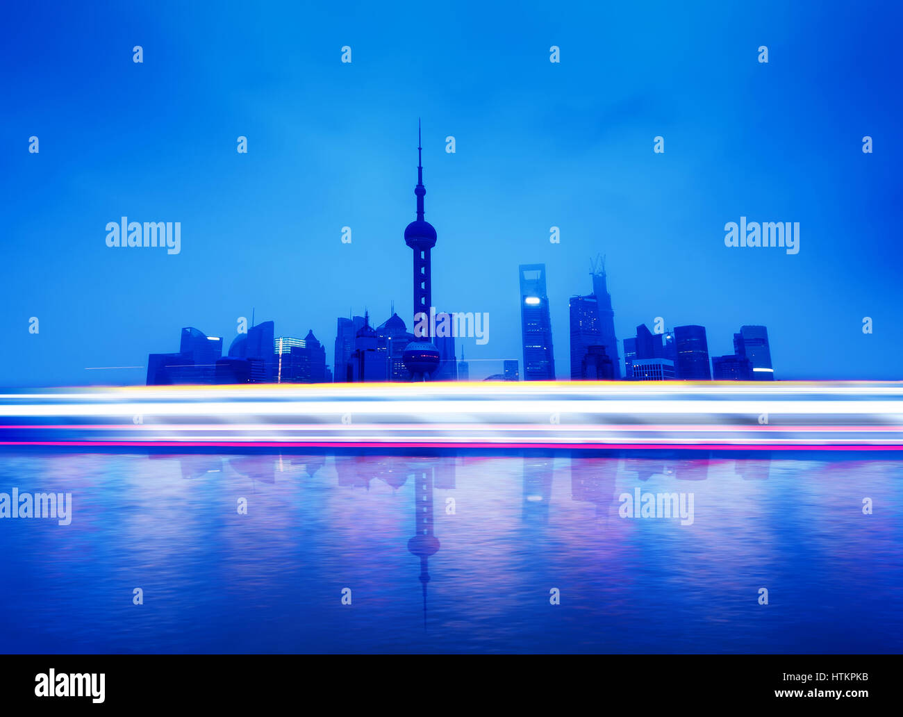 Beautiful Shanghai Pudong skyline at dusk Stock Photo - Alamy