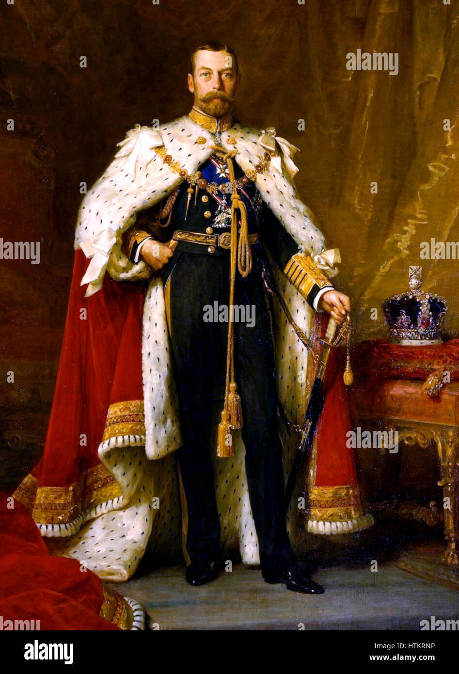 Portrait of  King George V 1911 Stock Photo