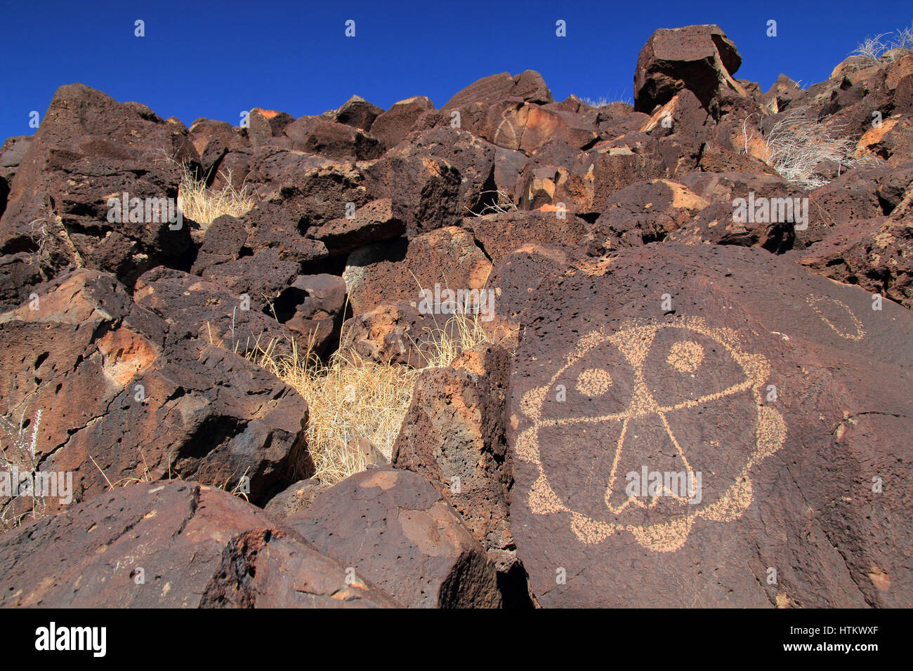 Ancient Native American Rock Art at Petroglyph National Monument in ...