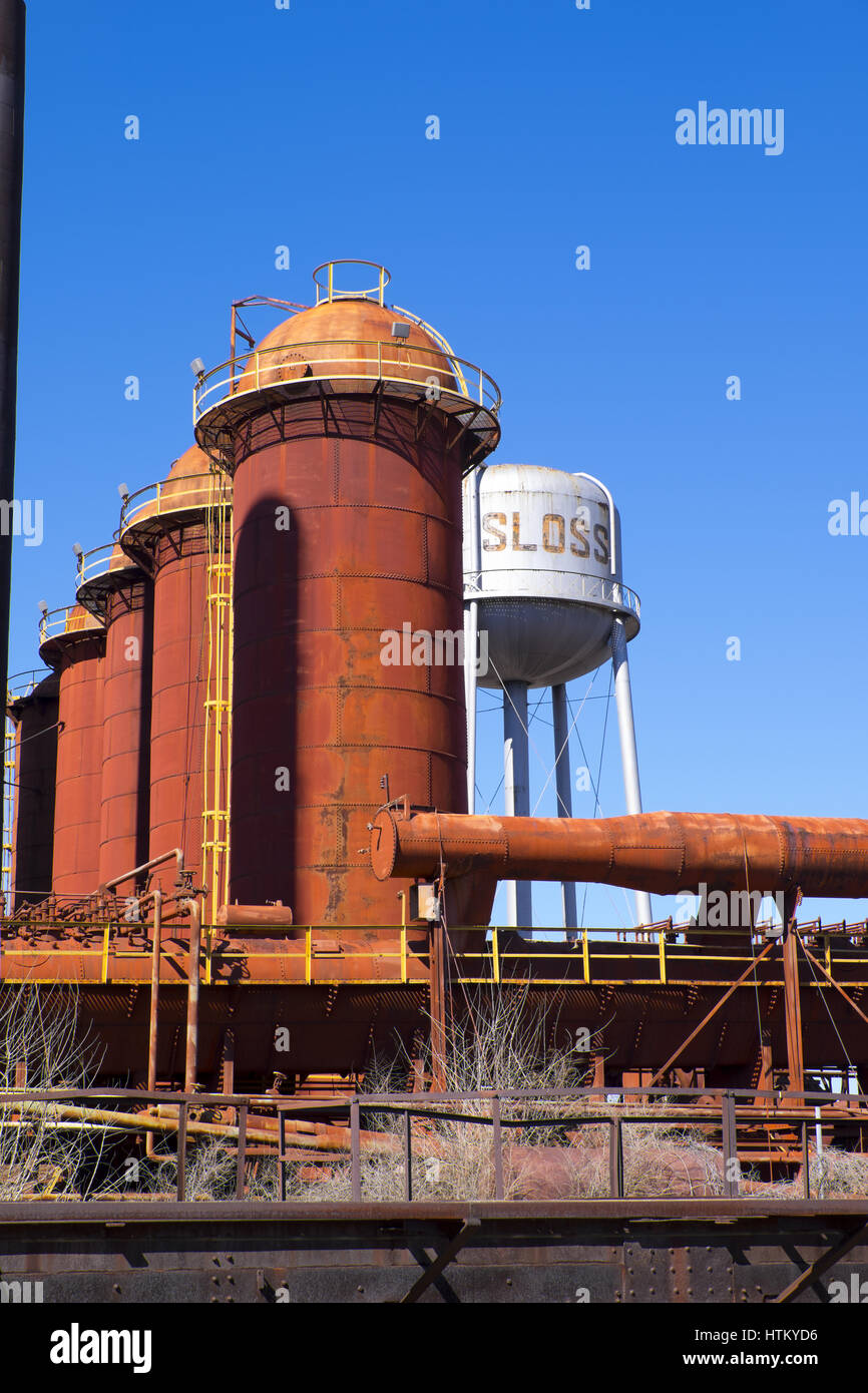 The National Historic Landmark, Sloss Furnaces, in Birmingham, Alabama ...