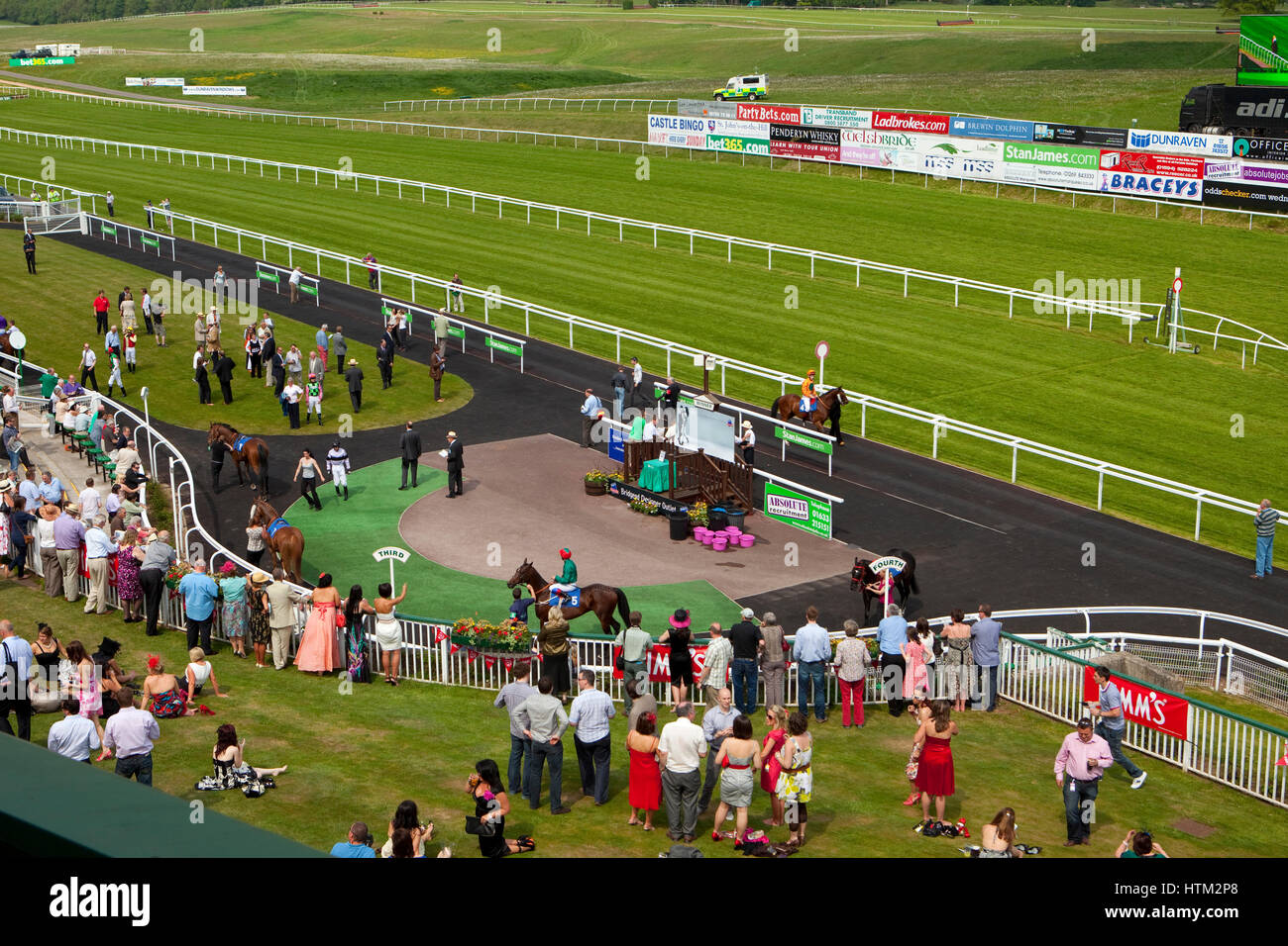 Chepstow racecourse in Monmouthshire, Wales, United Kingdom Stock Photo