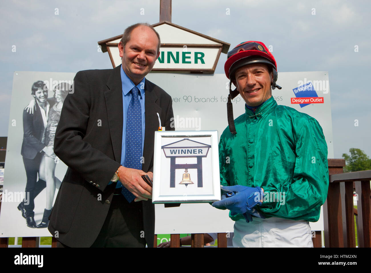 Frankie Dettori at Chepstow Race Course, Chepstow, Monmouthshire, Wales, UK Stock Photo