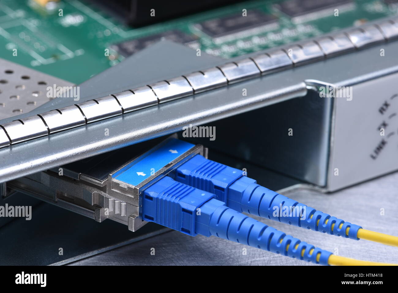 Fiber Optic Patch Cords Network Devices Stock Photo Alamy