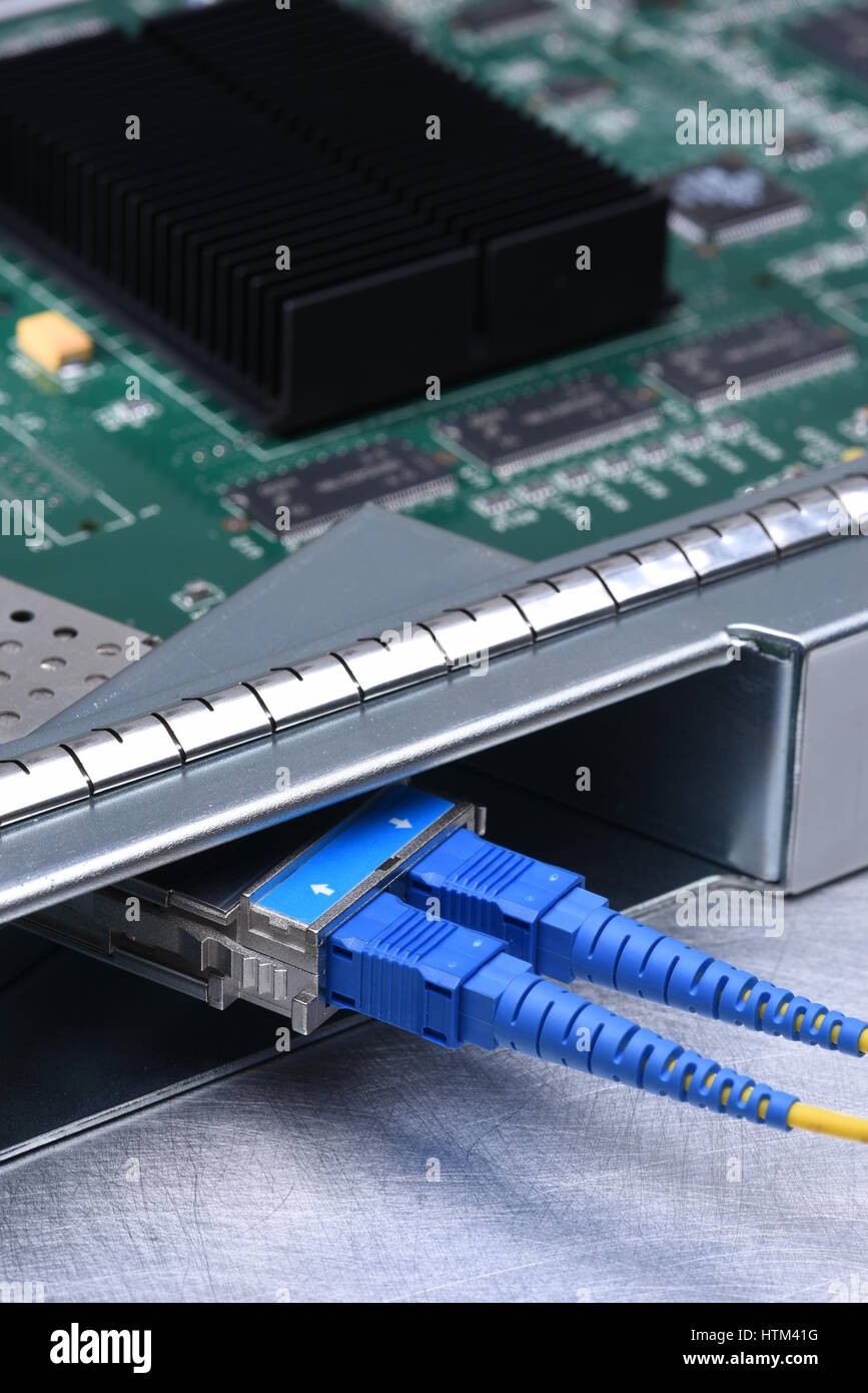 Fiber Optic Patch Cords Network Devices Stock Photo Alamy