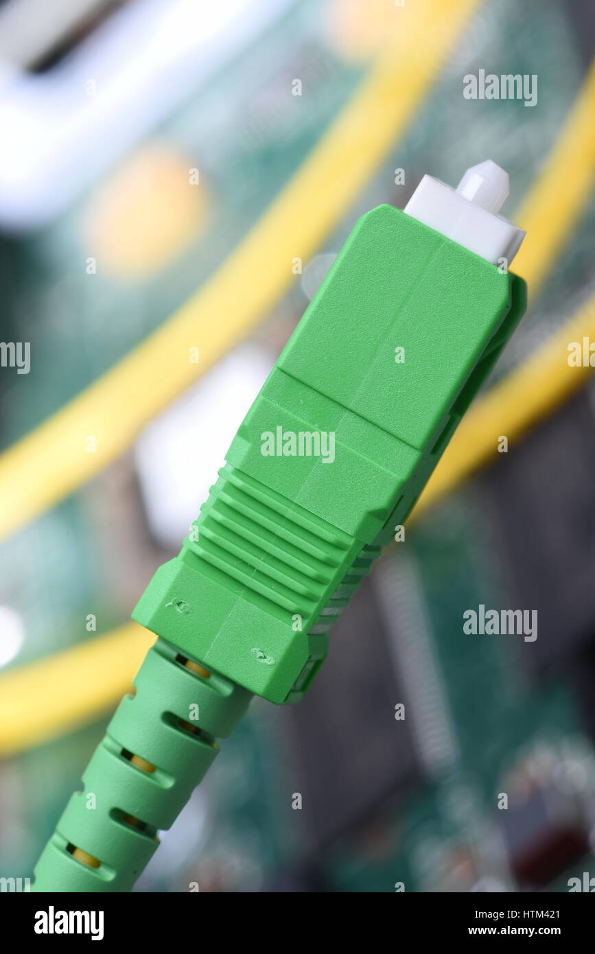 Fiber Optic Cable Of Things Technology Stock Photo Alamy