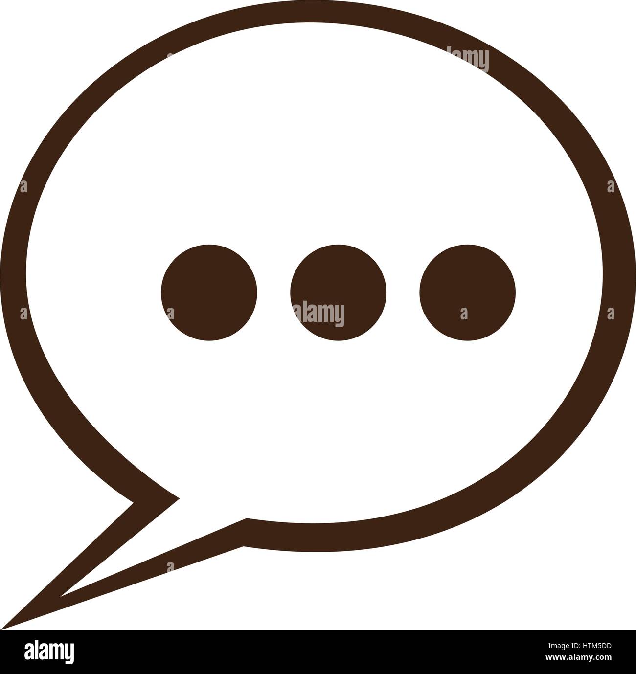 silhouette speech bubble with suspending points icon Stock Vector Image ...