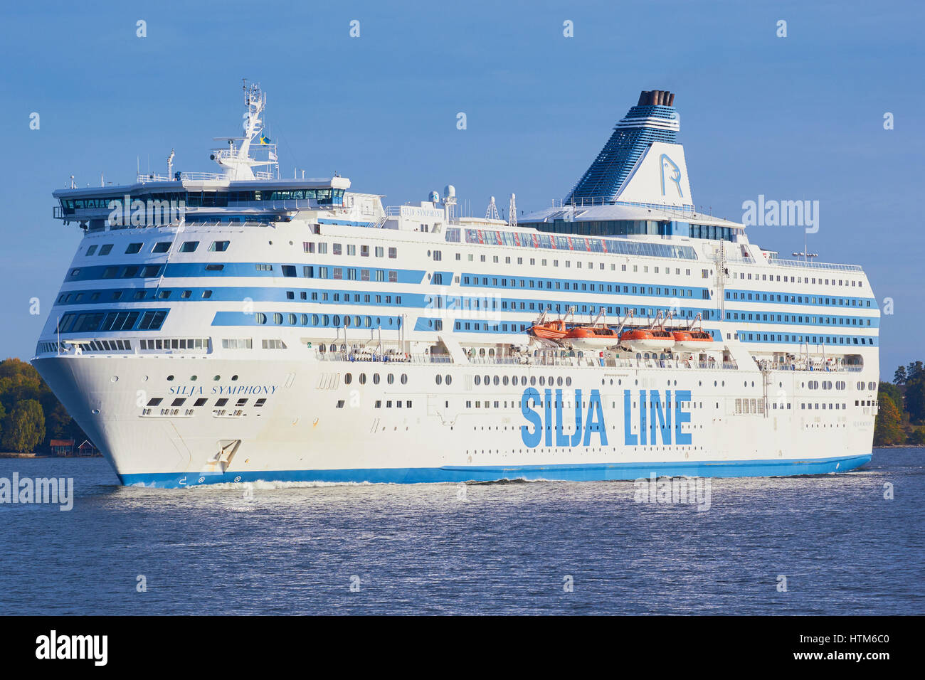 Cruise ship of the Finnish Silja Line carrying car and passenger