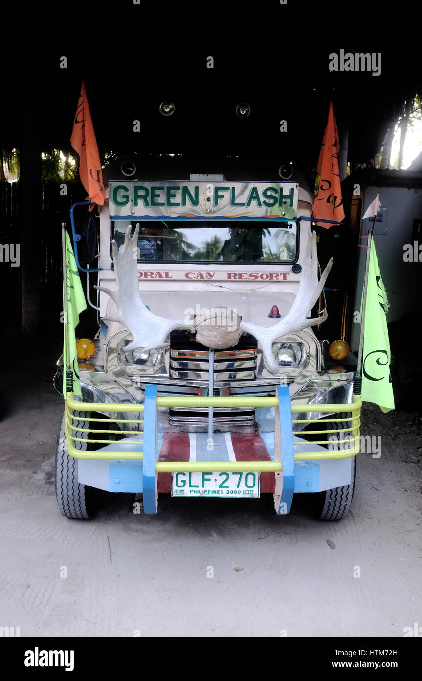 Car pictures in Siquijor, an island province of the Philippines. Stock Photo