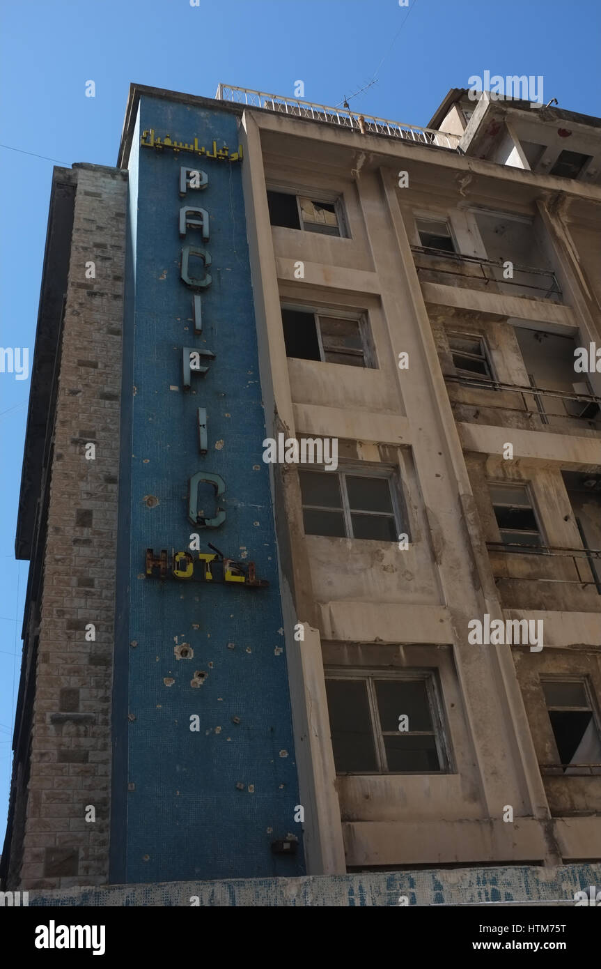 An Old Hotel Called Pacific Hotel In Beirut Lebanon Stock Photo Alamy