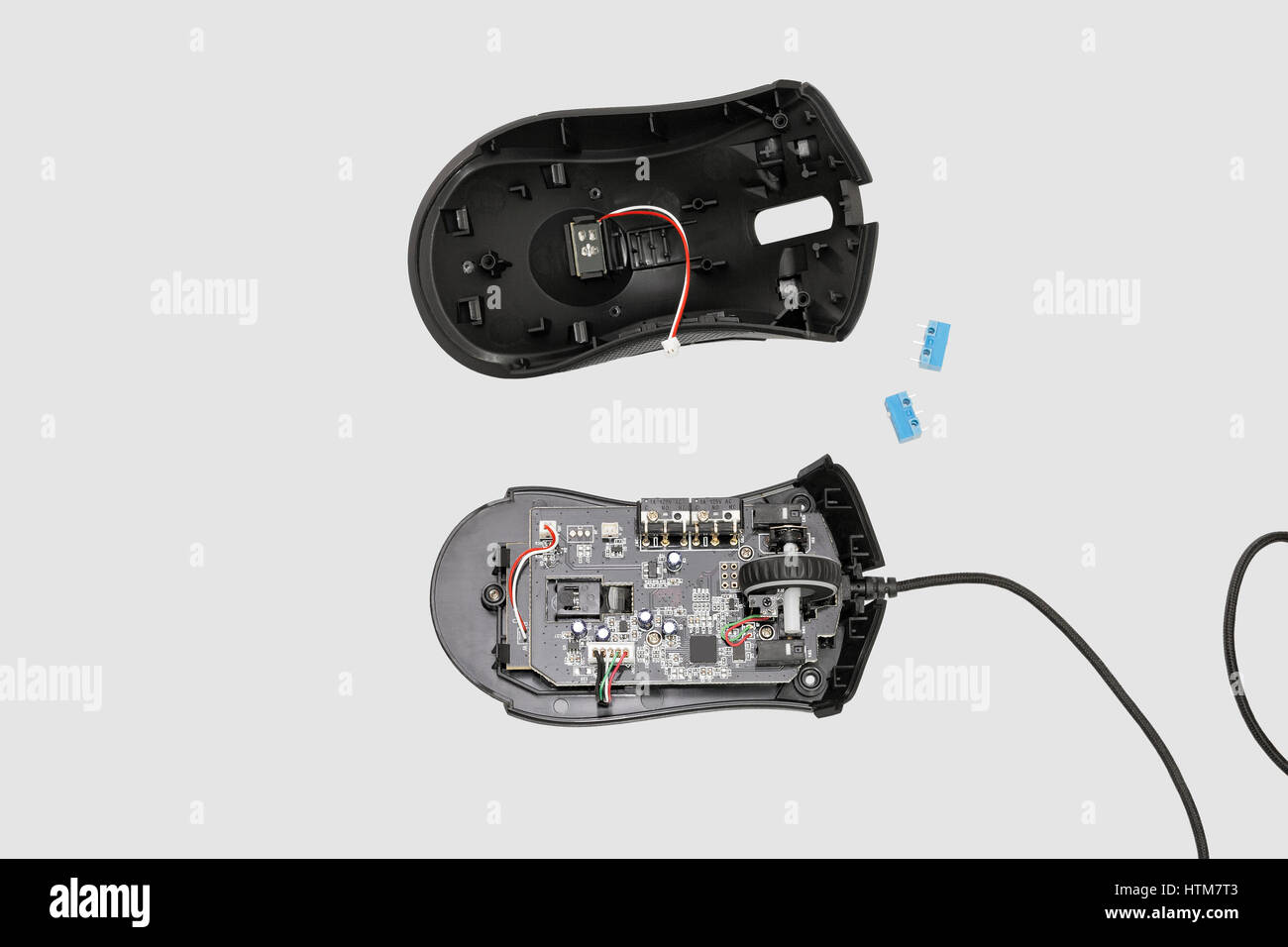 Pc Mouse Exploded View Dismantled computer mouse. Isolated on gray background Stock Photo - Alamy