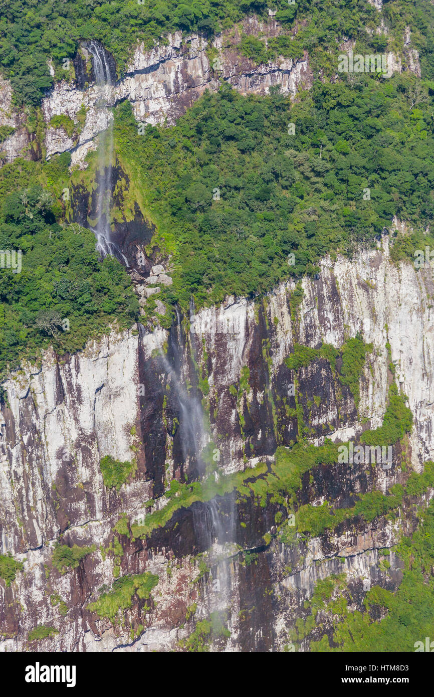 Waterfall at Fortaleza Canyon, Cambara do Sul, Rio Grande do Sul, Brazil Stock Photo