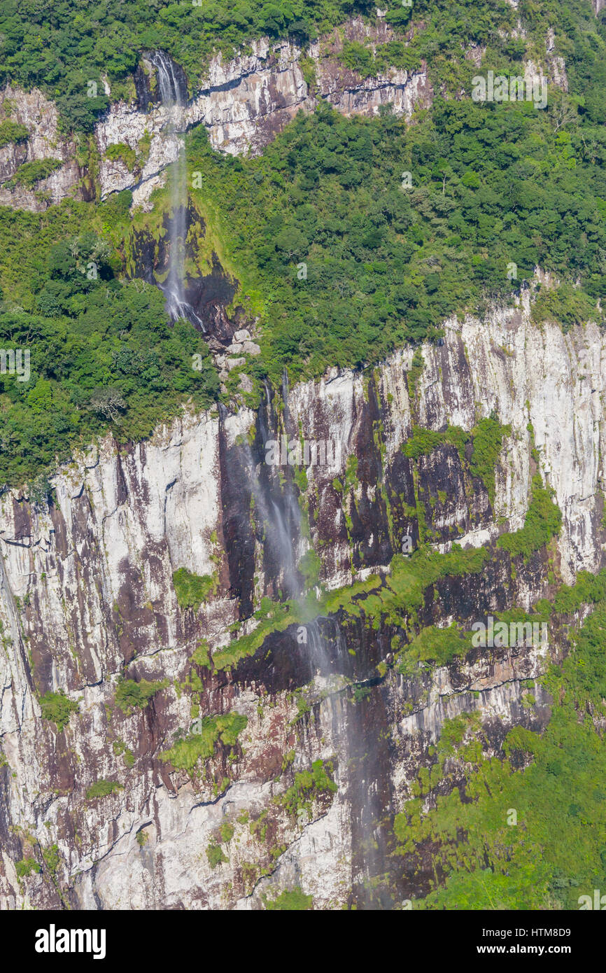 Waterfall at Fortaleza Canyon, Cambara do Sul, Rio Grande do Sul, Brazil Stock Photo